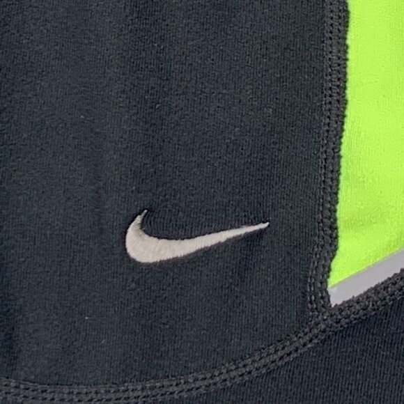 Nike Dri-Fit Black Green Cropped Leggings Size XS - Picture 7 of 10
